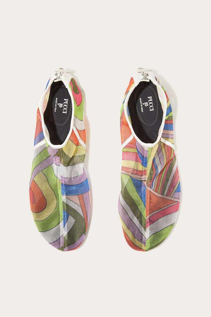 PUCCI Iride-Print Mesh Flat Shoes | Women Shoes