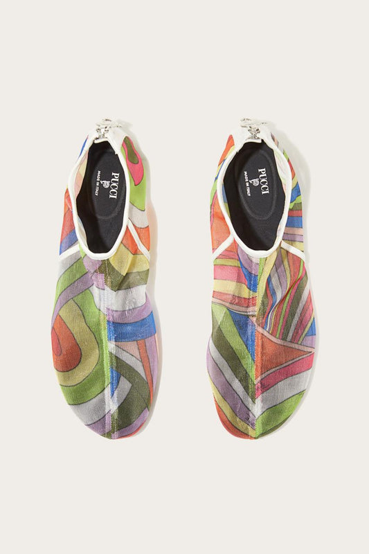 PUCCI Iride-Print Mesh Flat Shoes | Women Shoes
