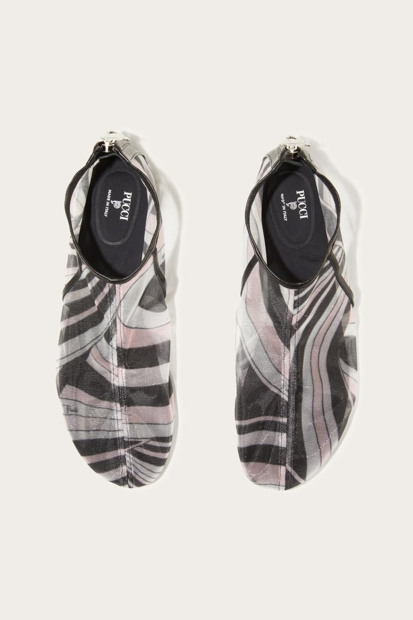 PUCCI Iride-Print Mesh Flat Shoes | Women Shoes