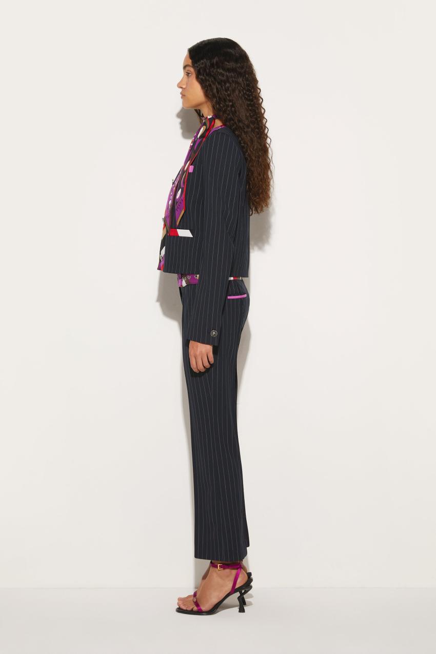 PUCCI Iride-Print Pinstripe Jacket | Women Jackets