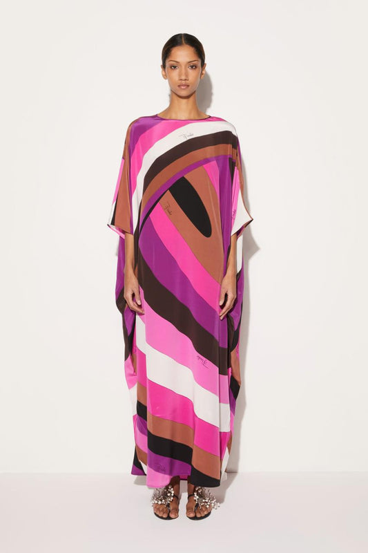 PUCCI Iride-Print Silk Kaftan | Women Kaftans