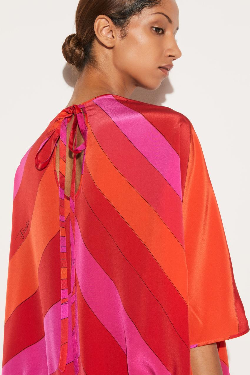 PUCCI Iride-Print Silk Top | Women Tops And Shirts