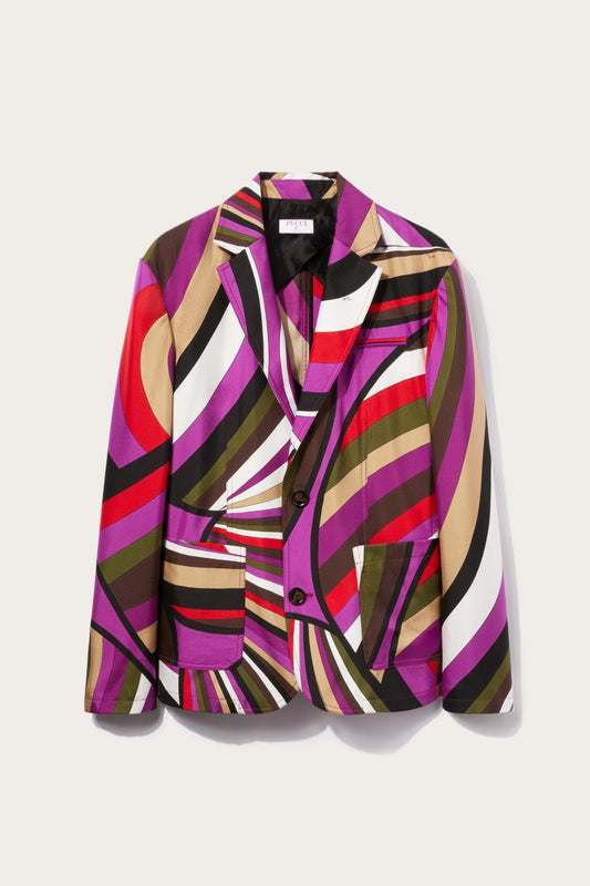 PUCCI Iride-Print Silk-Twill Blazer | Men Ready To Wear