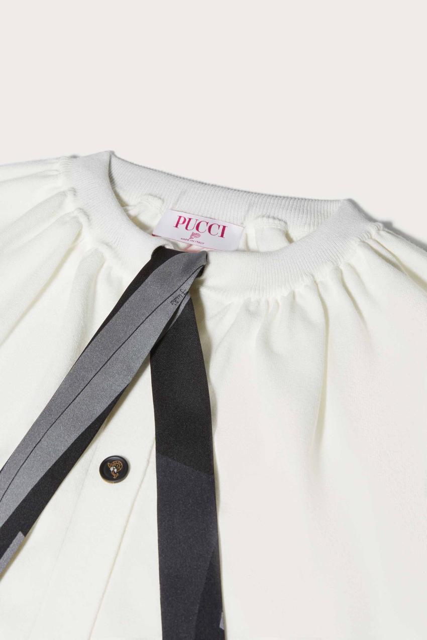 PUCCI Iride Print Silk-Twill Cardigan | Women Knitwear