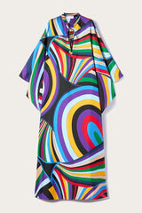 PUCCI Iride-Print Silk-Twill Kaftan | Women Kaftans