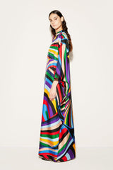 PUCCI Iride-Print Silk-Twill Kaftan | Women Kaftans