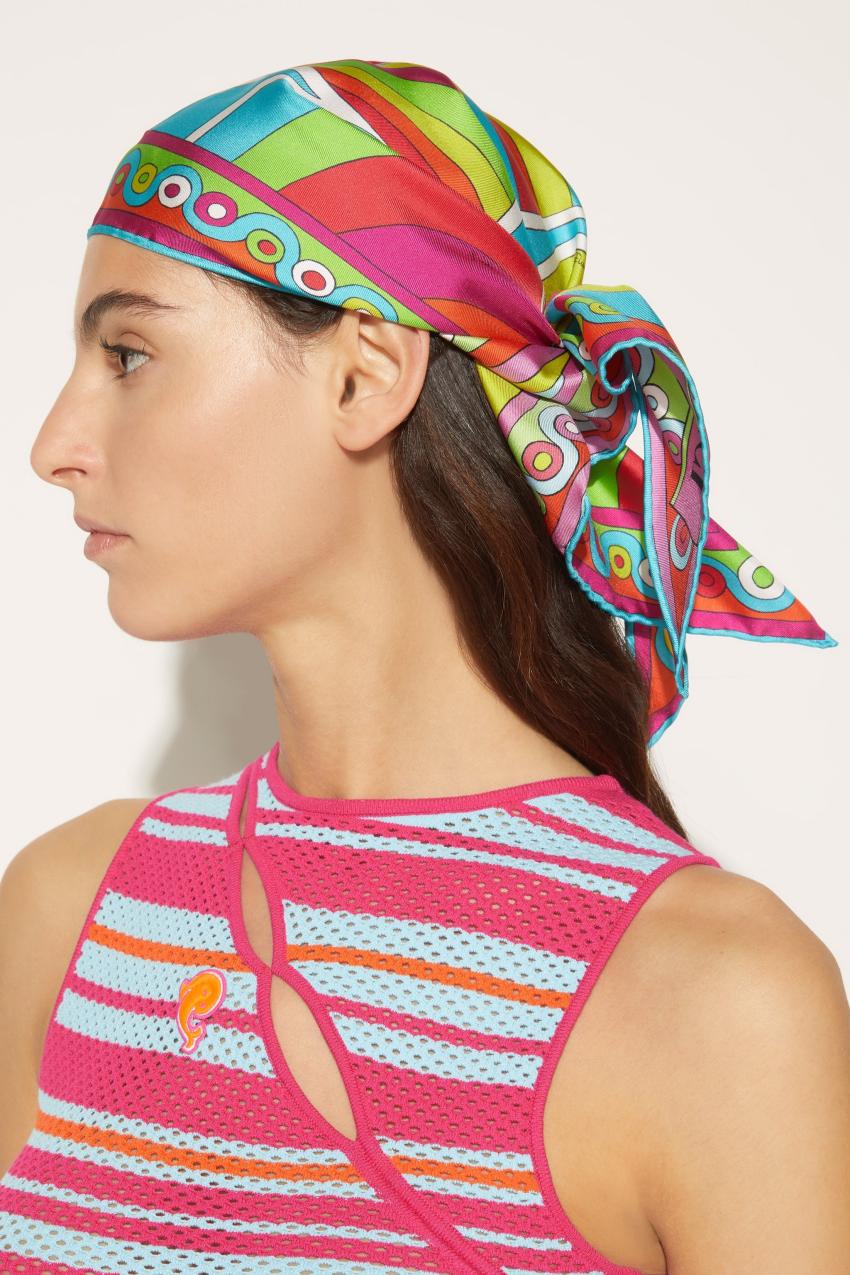 PUCCI Iride-Print Silk-Twill Scarf | Women Silks