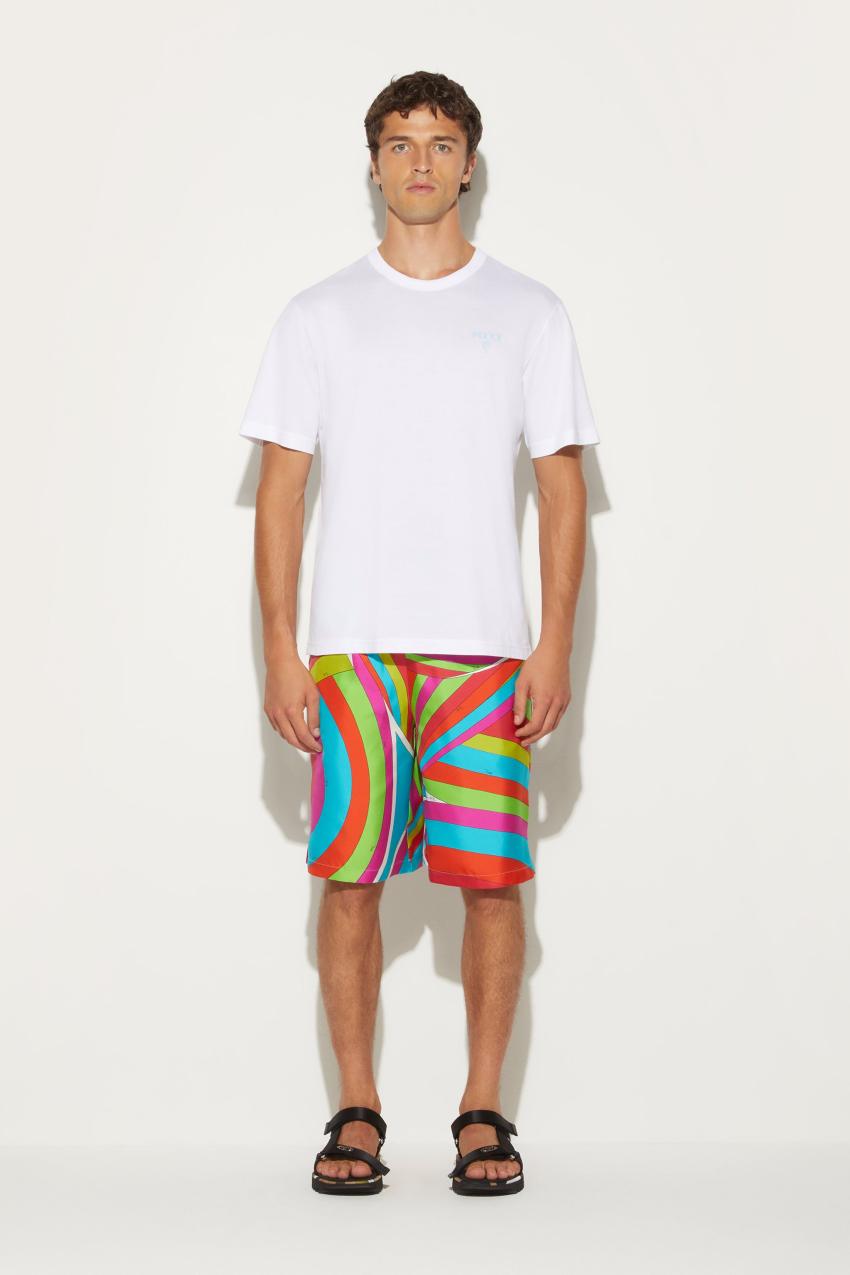 PUCCI Iride-Print Silk-Twill Shorts | Men Ready To Wear
