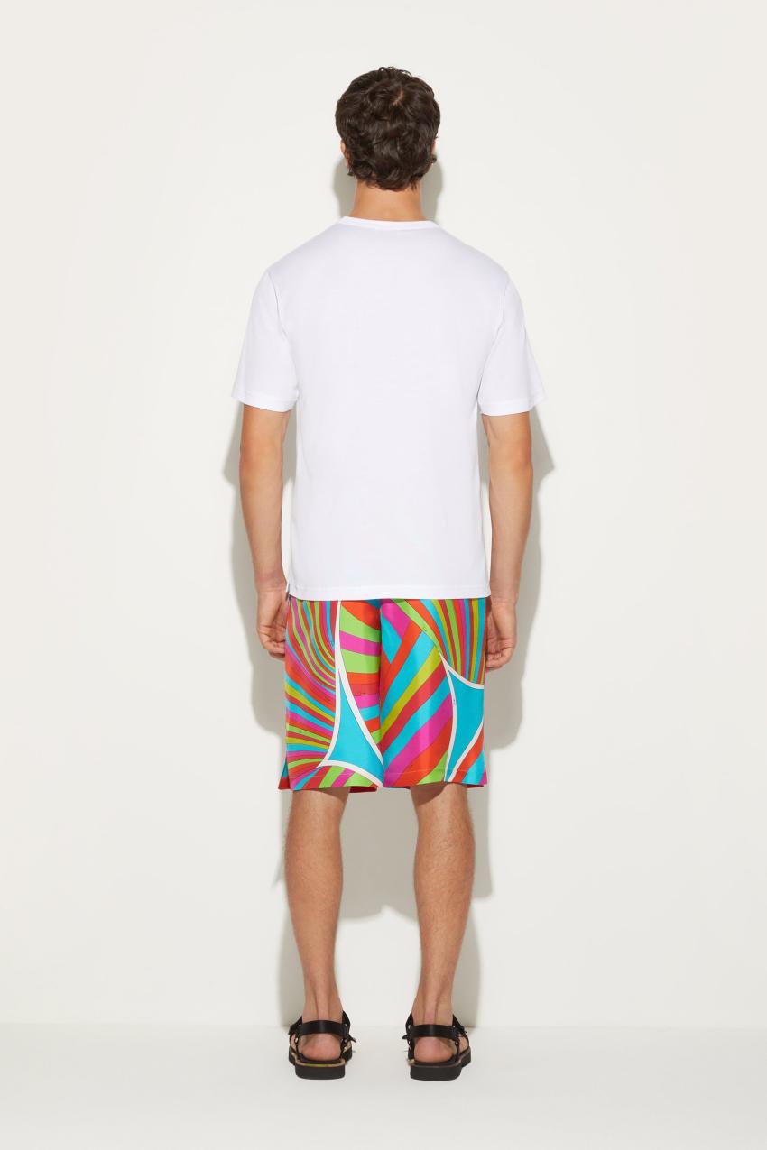 PUCCI Iride-Print Silk-Twill Shorts | Men Ready To Wear