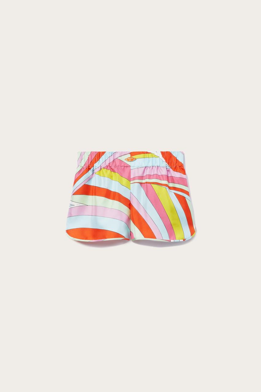 PUCCI Iride-Print Silk-Twill Shorts | Women Pants And Shorts