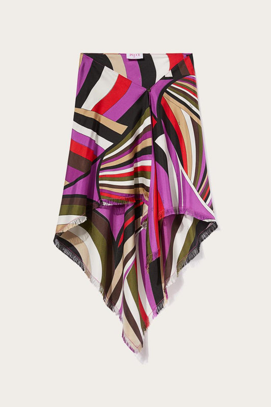 PUCCI Iride-Print Silk-Twill Skirt | Women Skirts