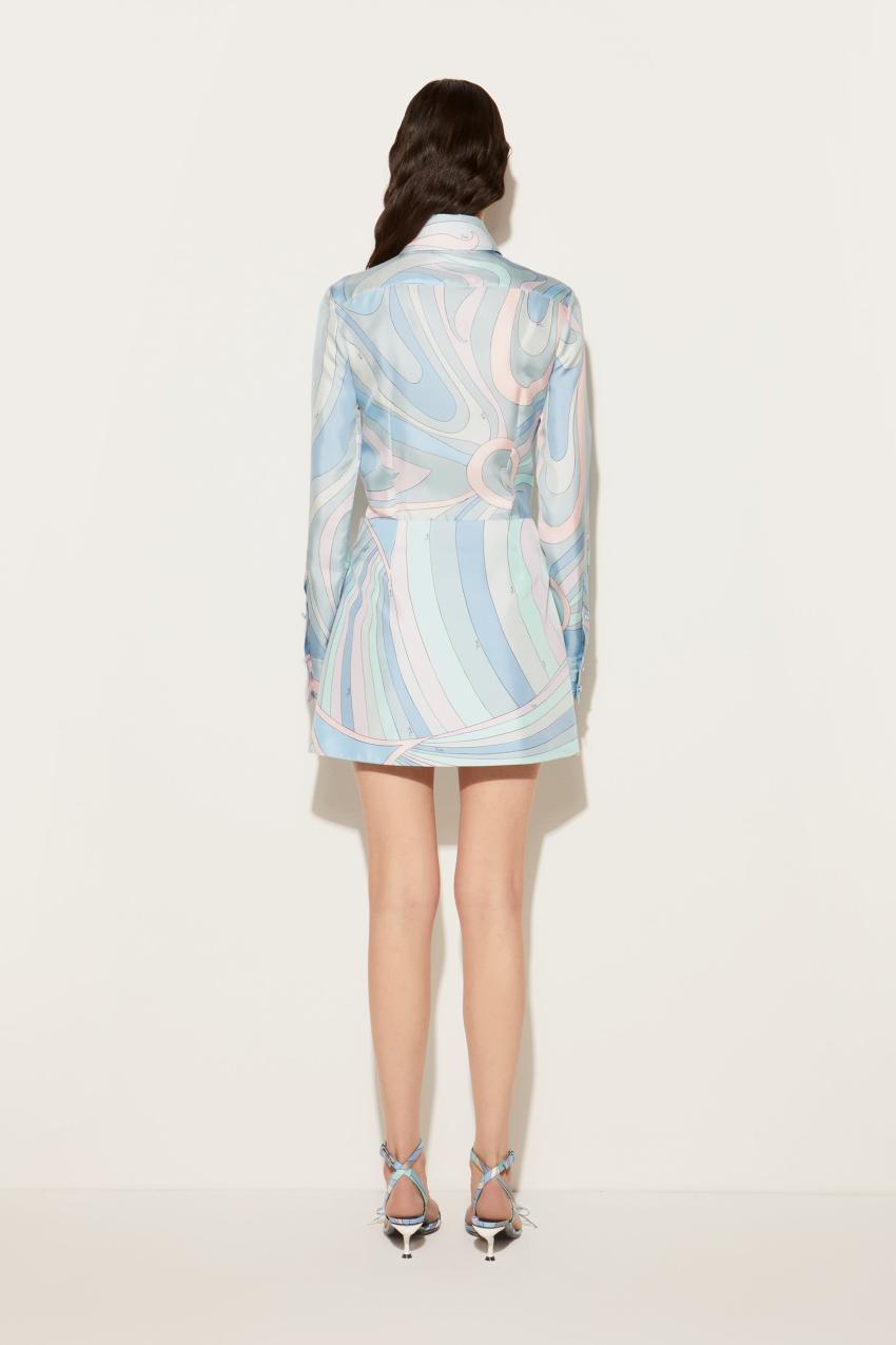 PUCCI Iride-Print Silk-Twill Skirt | Women Skirts