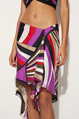 PUCCI Iride-Print Silk-Twill Skirt | Women Skirts