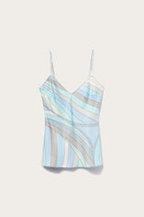 PUCCI Iride-Print Silk-Twill Top | Women Tops And Shirts