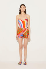 PUCCI Iride-Print Silk-Twill Top | Women Tops And Shirts