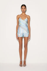 PUCCI Iride-Print Silk-Twill Top | Women Tops And Shirts