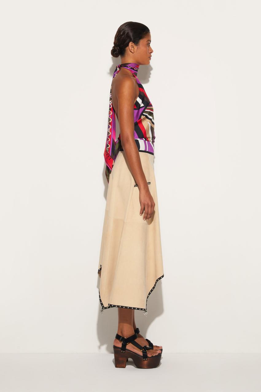 PUCCI Iride-Print Silk-Twill Top | Women Tops And Shirts