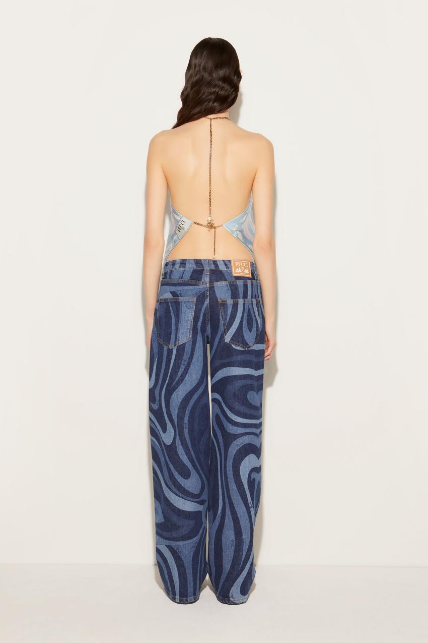 PUCCI Iride-Print Silk-Twill Top | Women Tops And Shirts