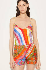 PUCCI Iride-Print Silk-Twill Top | Women Tops And Shirts