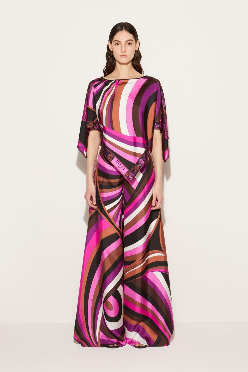 PUCCI Iride-Print Silk-Twill Trousers | Women Pants And Shorts