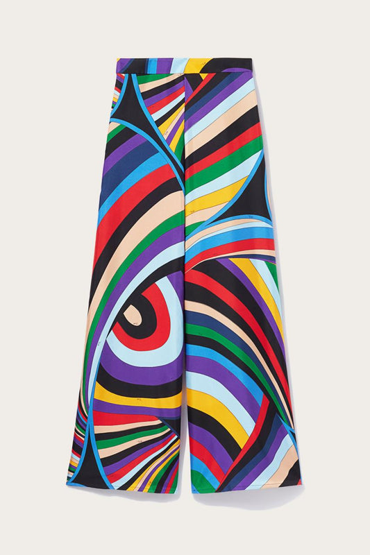 PUCCI Iride-Print Silk-Twill Trousers | Women Pants And Shorts