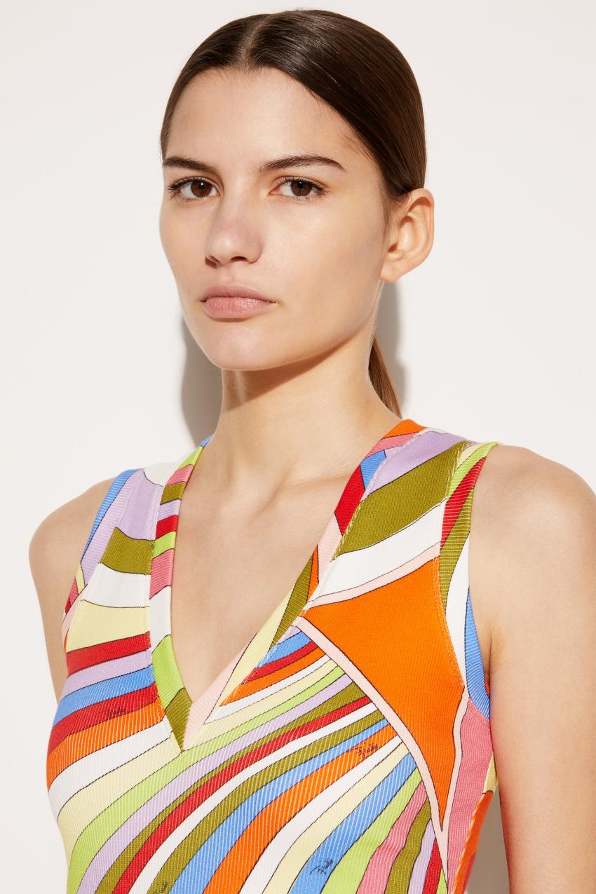 PUCCI Iride-Print Tank Top | Women Tops And Shirts