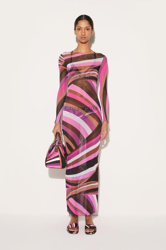 PUCCI Iride-Print Tulle Dress | Women Dresses
