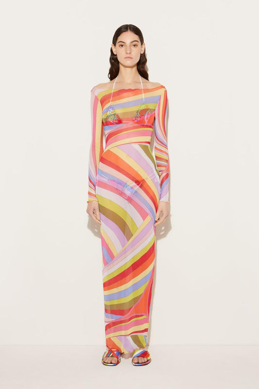 PUCCI Iride-Print Tulle Dress | Women Dresses