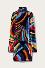 PUCCI Iride-Print Velvet Mini Dress | Women Dresses
