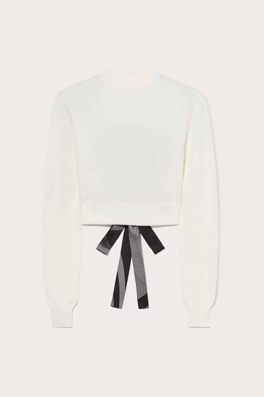 PUCCI Iride Silk-Twill Cropped Top | Women Knitwear