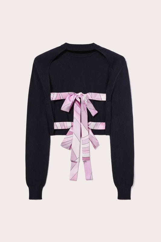 PUCCI Iride Silk-Twill Cropped Top | Women Knitwear