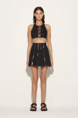 PUCCI Lace-Up Crop Top | Women Tops And Shirts