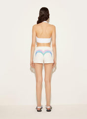 PUCCI Lace-Up Crop Top | Women Tops And Shirts