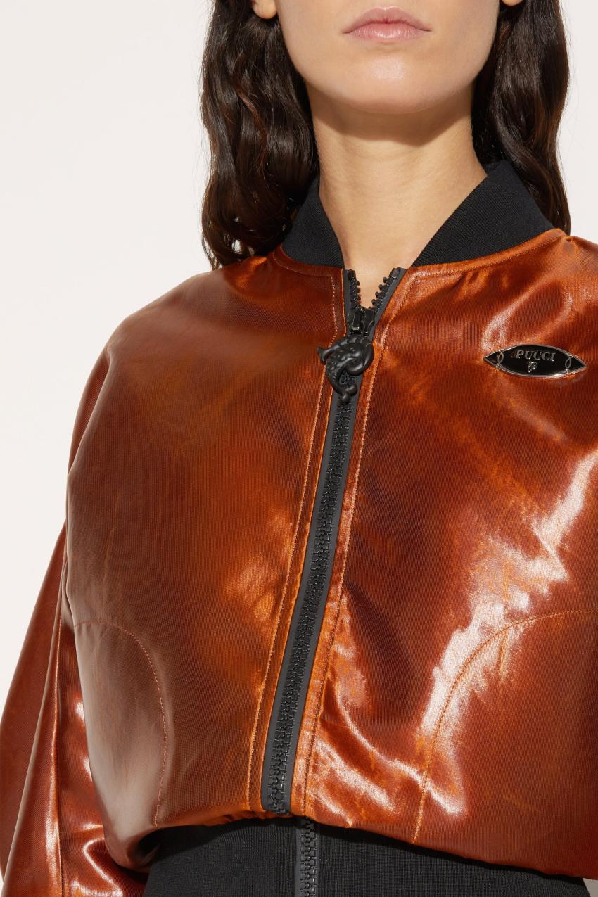 PUCCI Leather-Effect Bomber Jacket | Women Jackets