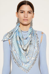 PUCCI Leocorno And Pesci-Print Chain-Embellished Scarf | Women Silks