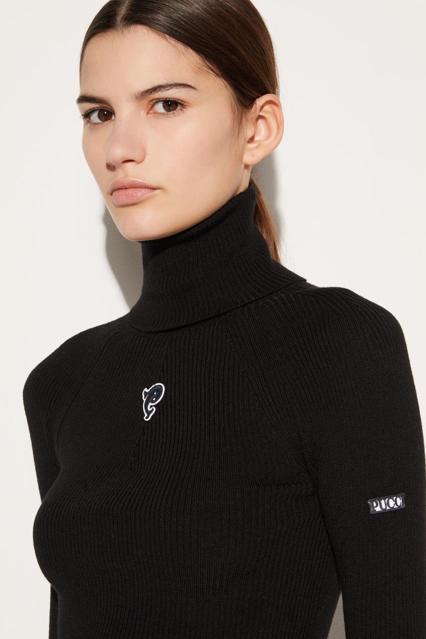 PUCCI Logo-Appliqué Roll-Neck Sweater | Women Knitwear
