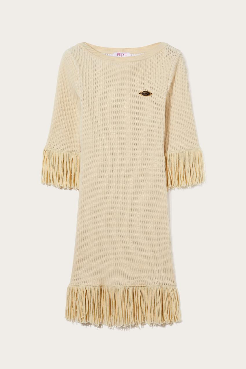 PUCCI Logo-Plaque Fringed Dress | Women Dresses
