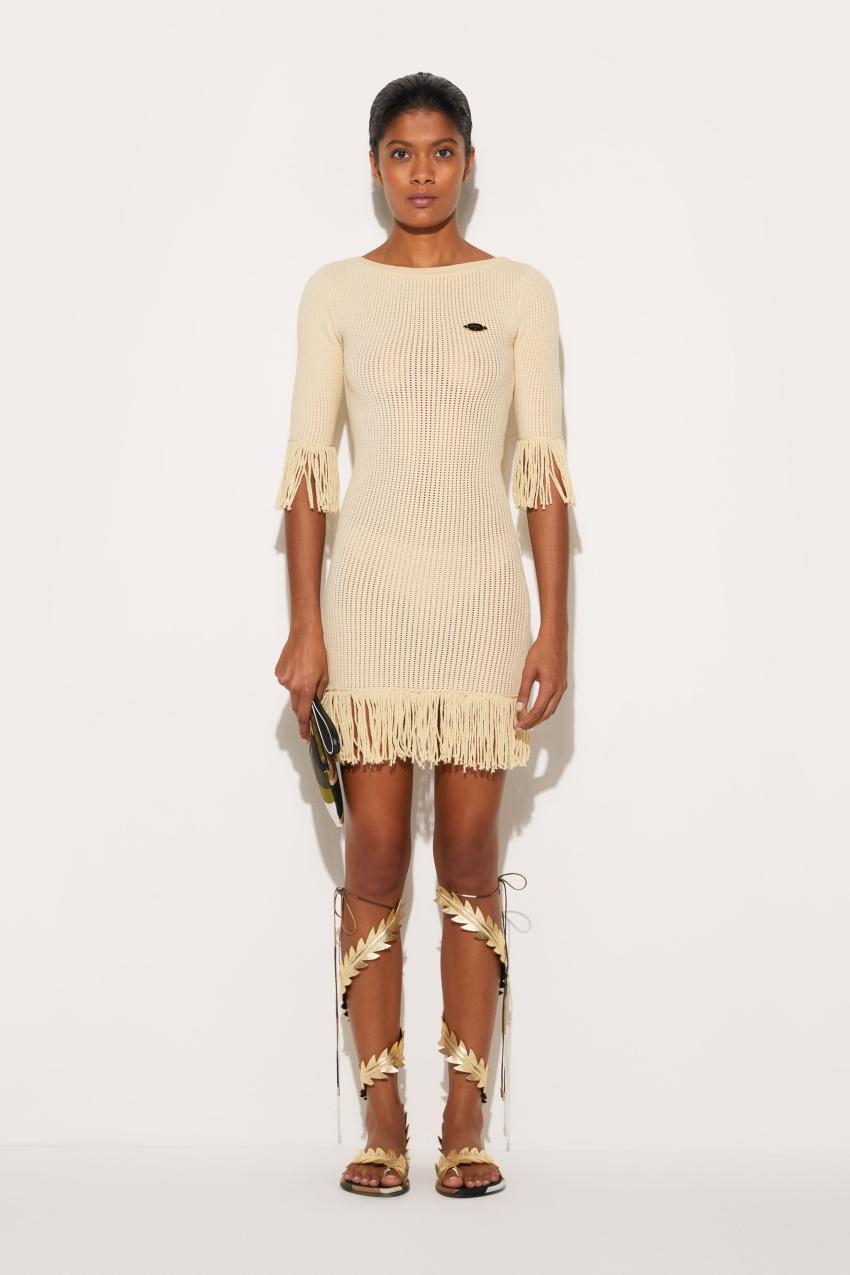 PUCCI Logo-Plaque Fringed Dress | Women Dresses