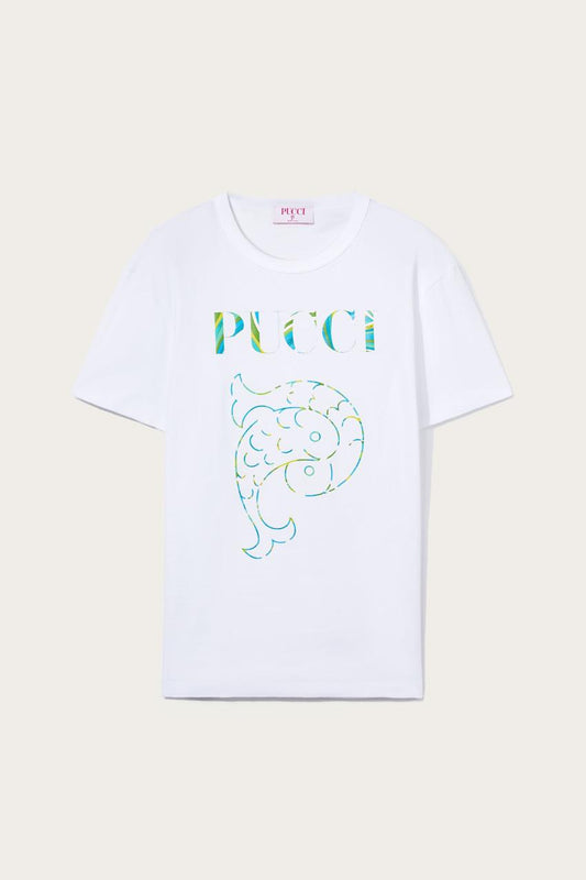 PUCCI Logo-Print Cotton T-Shirt | Women T-Shirts And Sweatshirts