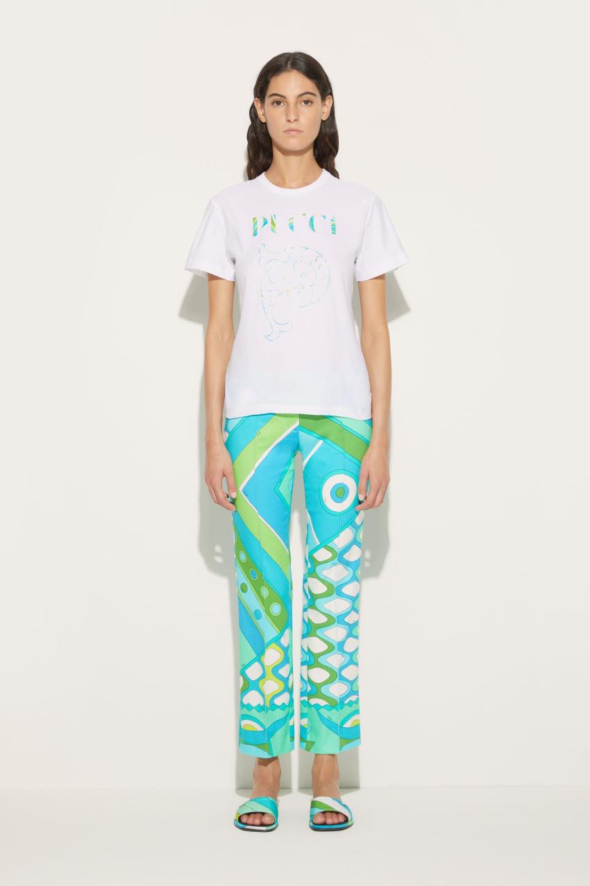 PUCCI Logo-Print Cotton T-Shirt | Women T-Shirts And Sweatshirts
