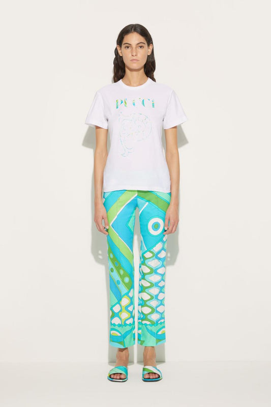 PUCCI Logo-Print Cotton T-Shirt | Women T-Shirts And Sweatshirts