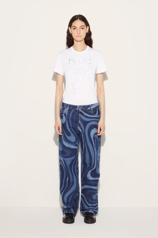 PUCCI Logo-Print Cotton T-Shirt | Women T-Shirts And Sweatshirts