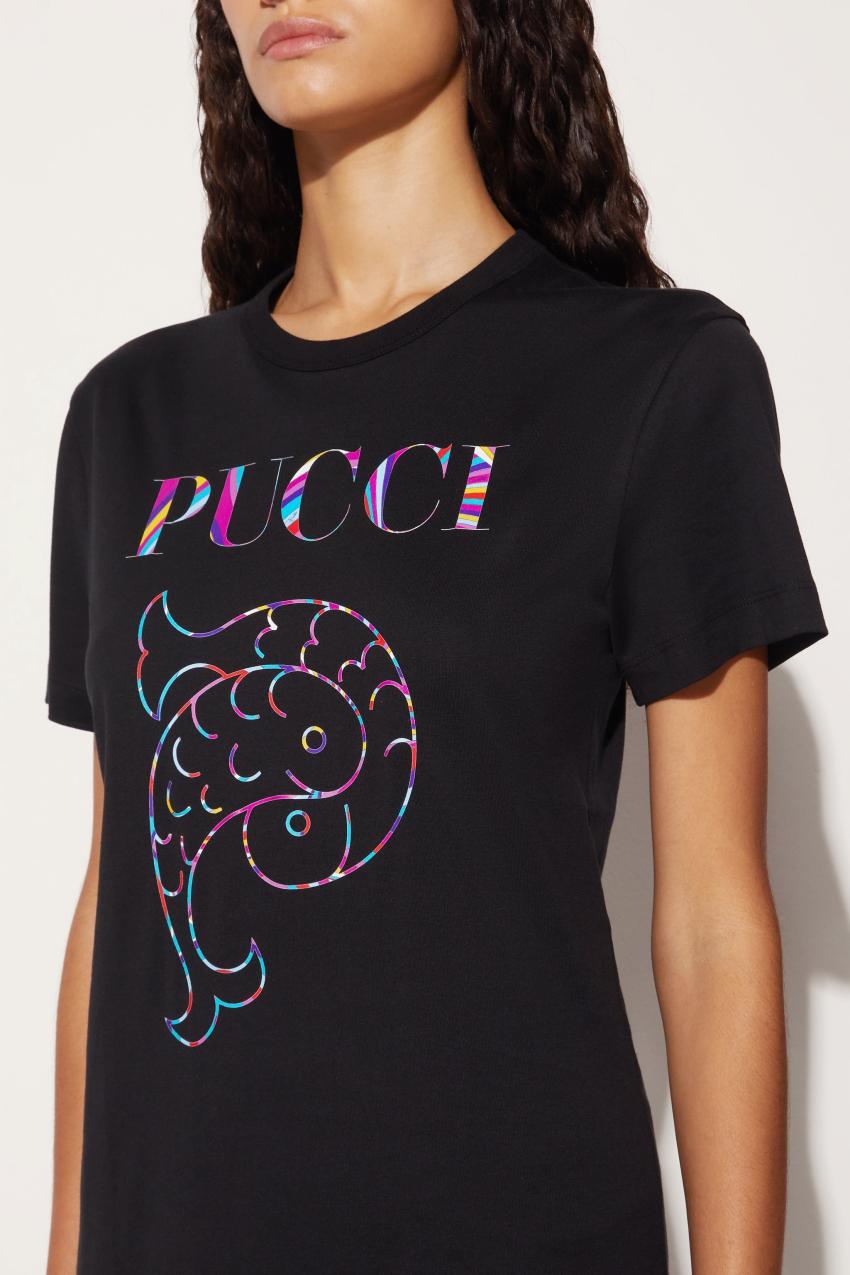 PUCCI Logo-Print Cotton T-Shirt | Women T-Shirts And Sweatshirts