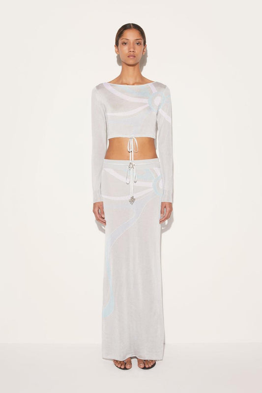 PUCCI Marmo-Jacquard Crop Top | Women Knitwear