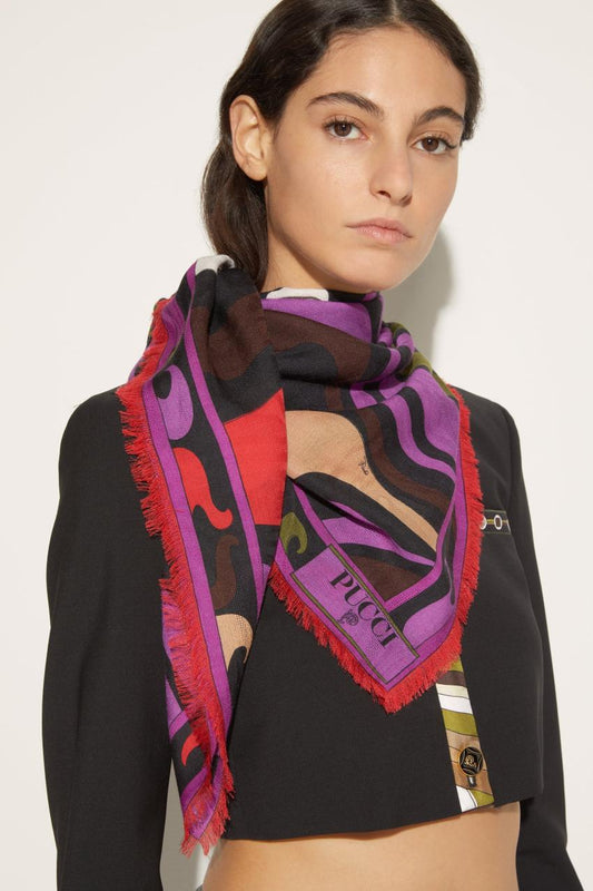 PUCCI Marmo-Jacquard Large Scarf | Women Silks