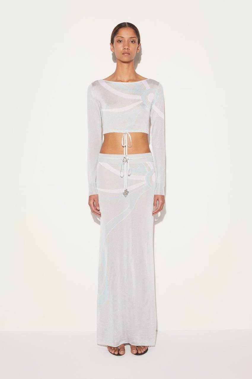 PUCCI Marmo-Jacquard Long Skirt | Women Skirts