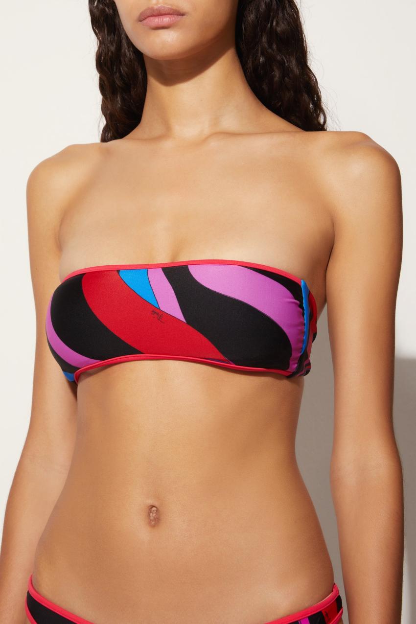 PUCCI Marmo-Print Bandeau Bikini Top | Women Bikini