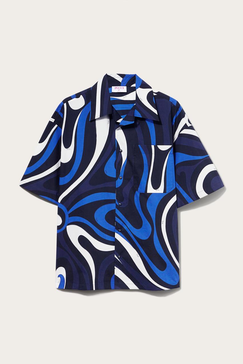 PUCCI Marmo-Print Cotton Shirt | Men Ready To Wear
