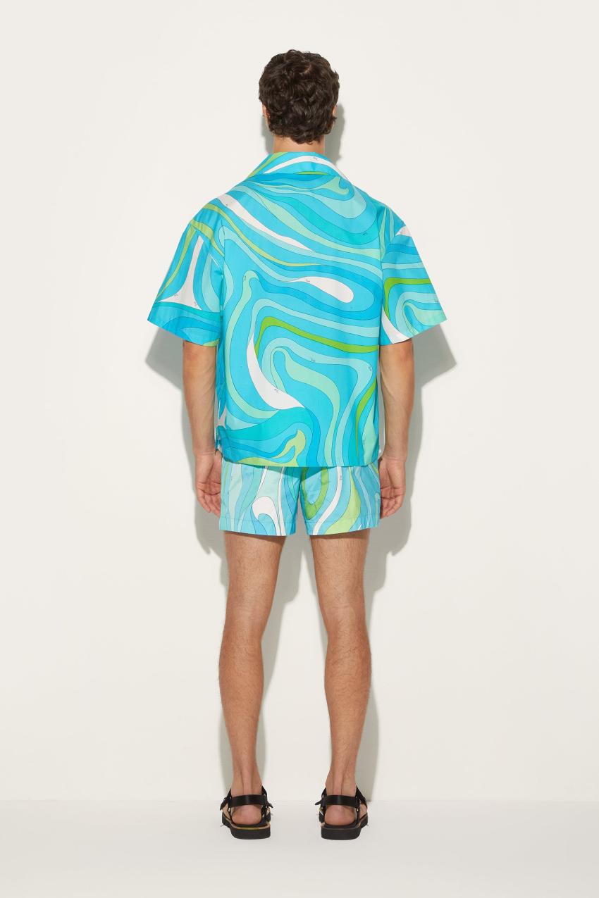 PUCCI Marmo-Print Cotton Shirt | Men Ready To Wear