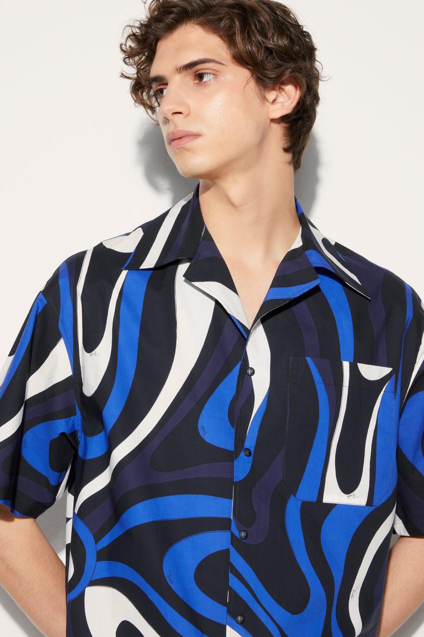 PUCCI Marmo-Print Cotton Shirt | Men Ready To Wear